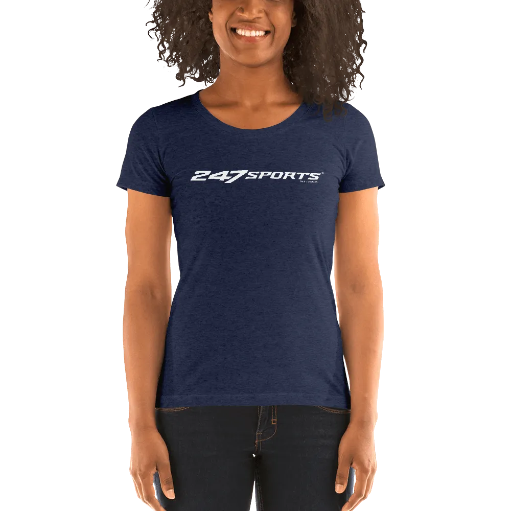 247 Sports White Logo Women's Tri-Blend Short Sleeve T-Shirt