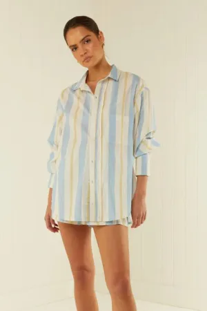 Bounty Shirt Blue Yellow Stripe