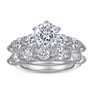 Crown Design Bridal Set in Sterling Silver