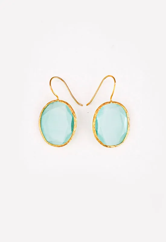 Debbie - Nessa 18k Gold Earrings Cat Eye Ocean
