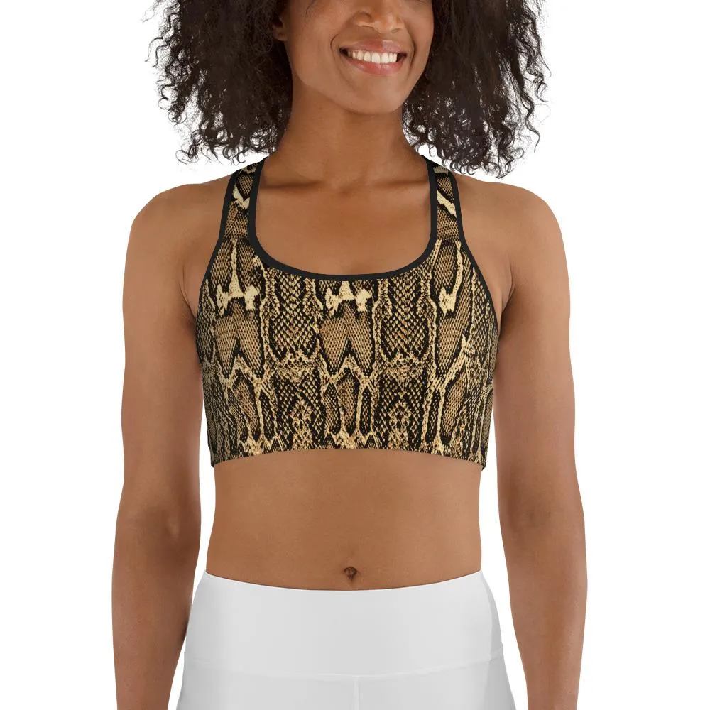 Ladies Python Snake Print Sports bra