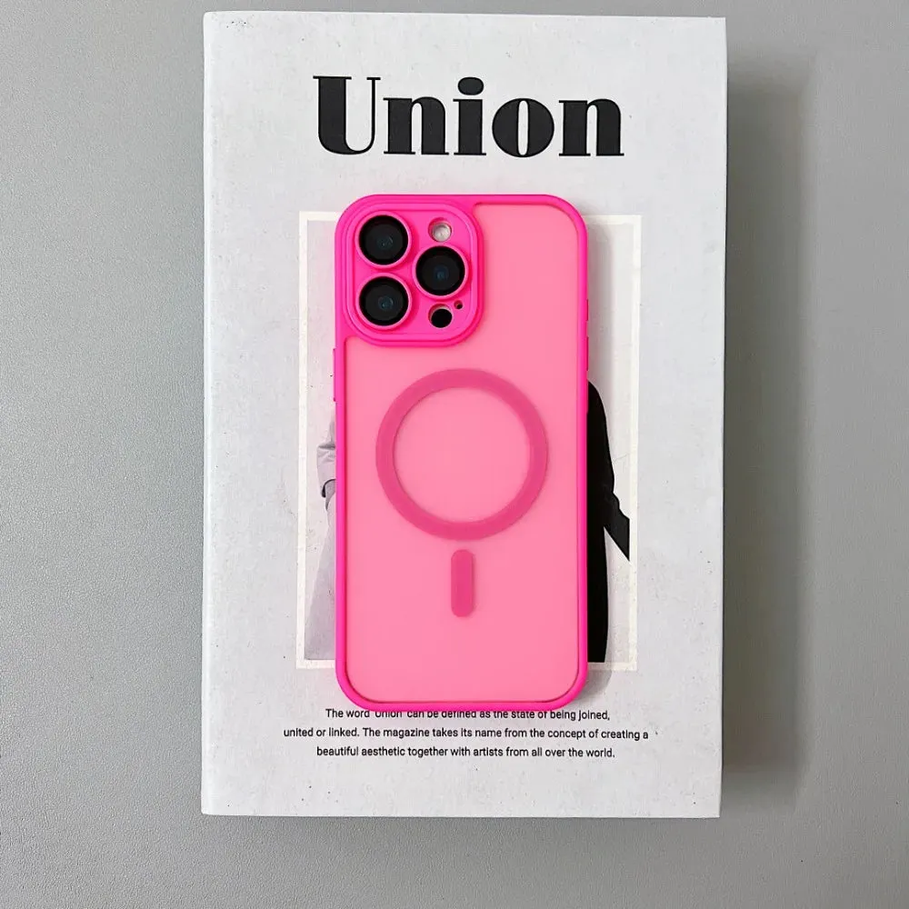 Magnetic Luxury Matte Translucent Armor Shockproof Case x2