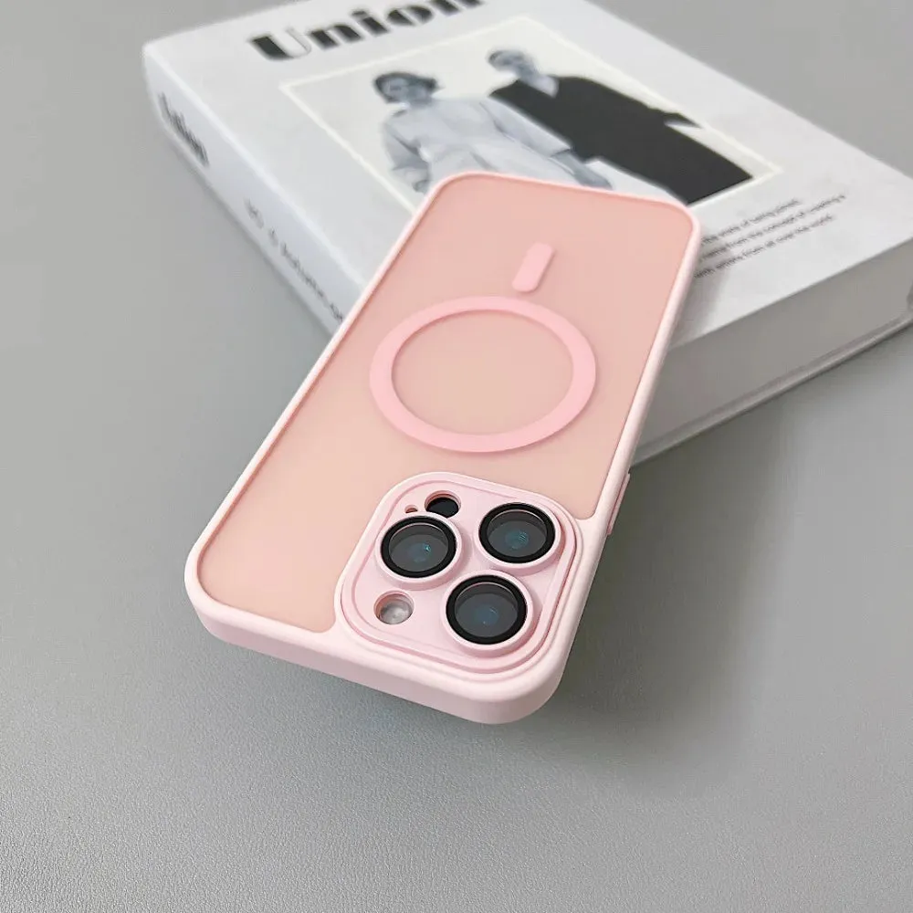Magnetic Luxury Matte Translucent Armor Shockproof Case x2