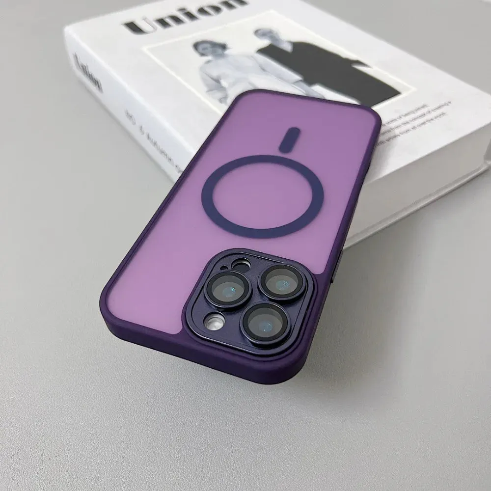 Magnetic Luxury Matte Translucent Armor Shockproof Case