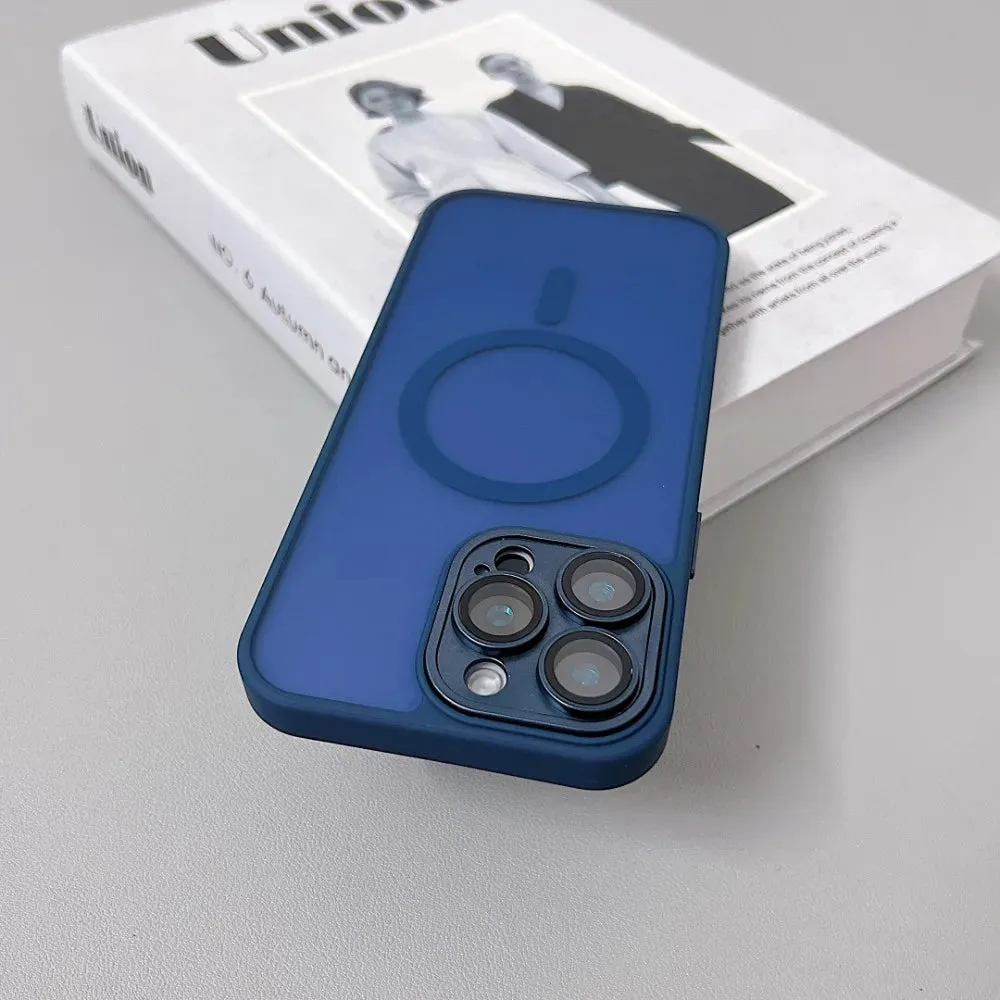Magnetic Luxury Matte Translucent Armor Shockproof Case