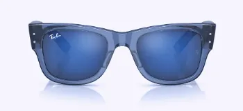 Mega Wayfarer Transparent Dark Blue w/ Grey Mirror Blue