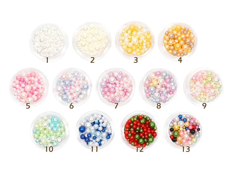 Mix Colors Pearl Beads (No Hole)
