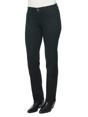 "Ab"solution Black Denim Straight Leg Jeans - Black