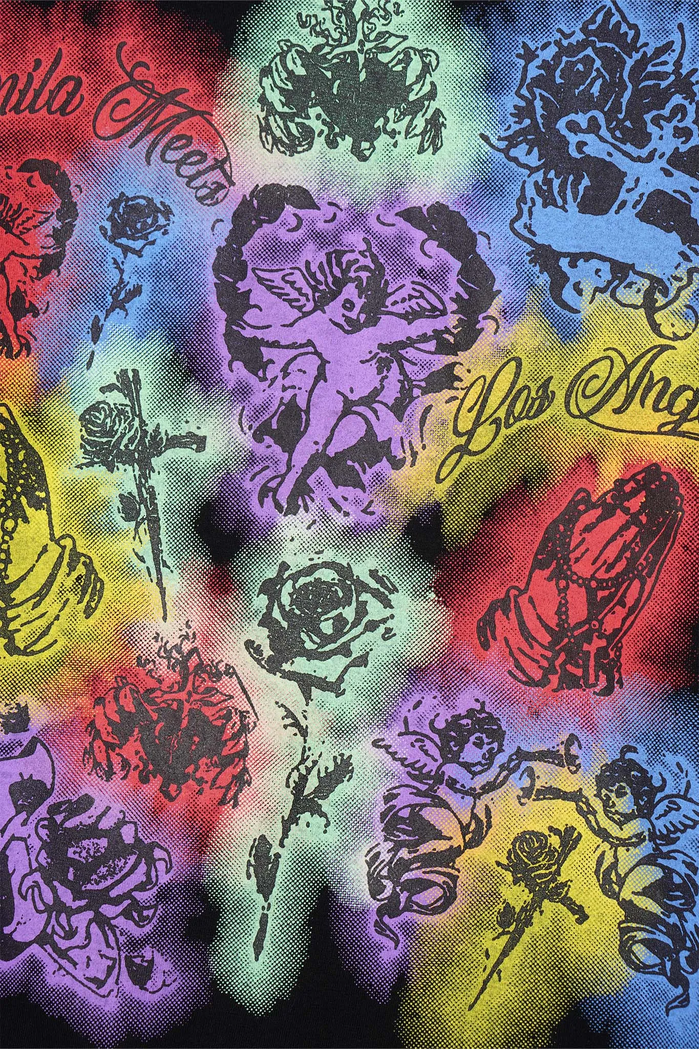 "CITY OF ANGELS" TEE IN CAVIAR