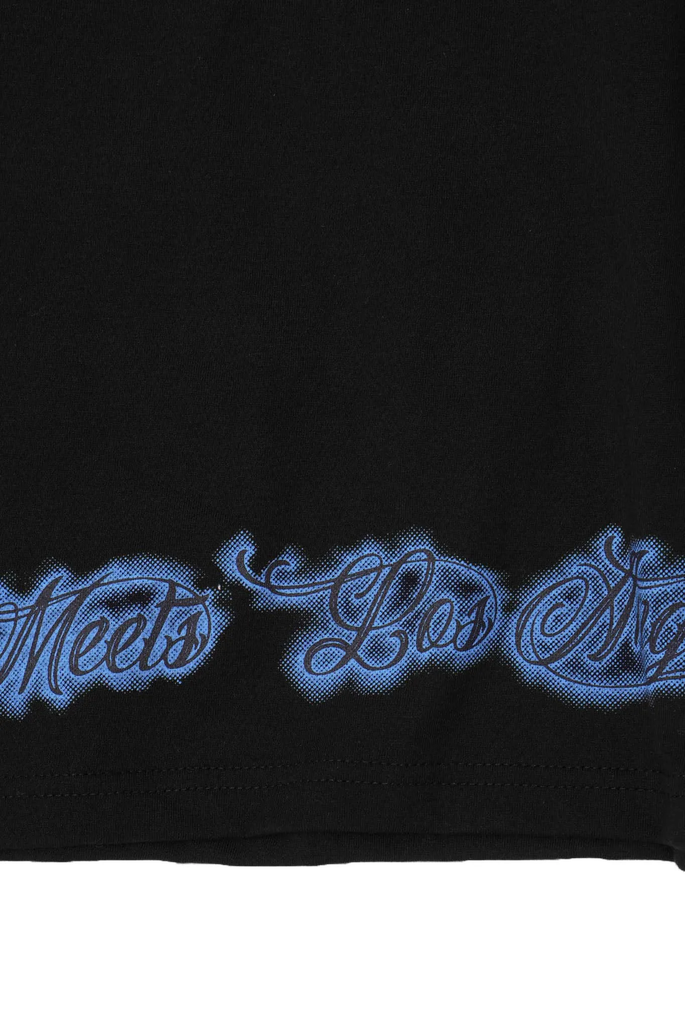 "CITY OF ANGELS" TEE IN CAVIAR