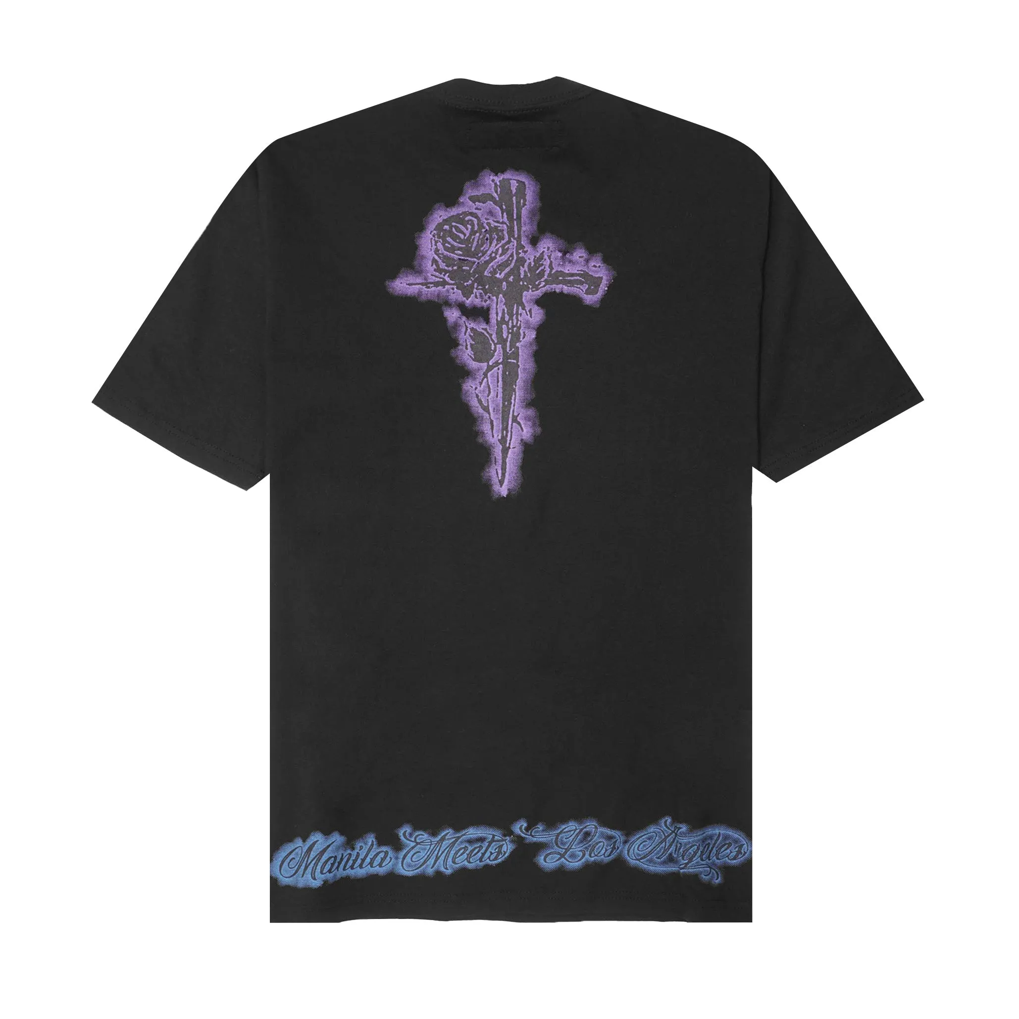 "CITY OF ANGELS" TEE IN CAVIAR