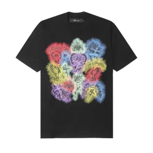 "CITY OF ANGELS" TEE IN CAVIAR