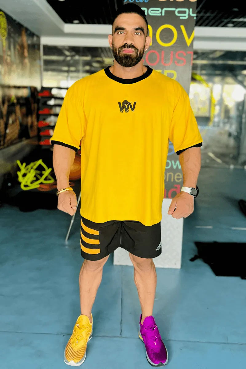Wild Oversized Rib Collar T-shirt