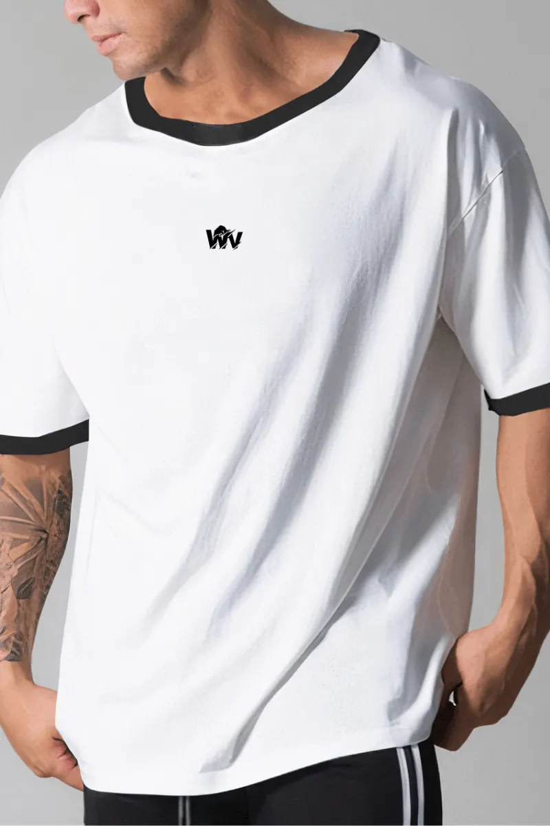 Wild Oversized Rib Collar T-shirt